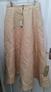 Gonna jacquard nuova con etichette Coast Gold Rochelle taglia 10 (prezzo consigliato £ 189) matrimonio gare festa - Foto 1 di 10