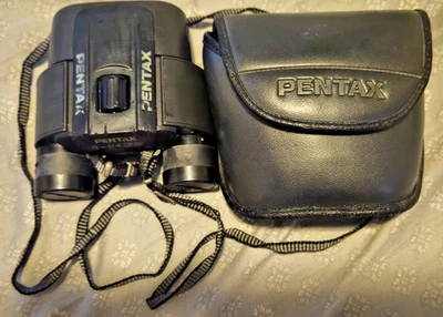 Vintage Pentax 8x24 7.5° Compact Binoculars Japan Case Travel Birding Hiking - Image 1 of 4