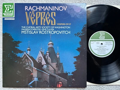 Rachmaninov - Vespers - Rostropovich - Erato digital LP NUM 75319 - Image 1 of 4