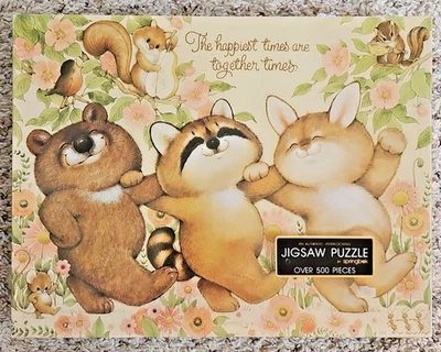 Springbok Hallmark Critter Sitters Jigsaw Puzzle NEW 500 Pcs 80s Animal Friends - Image 1 of 4