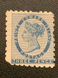 🏴☠️PRINCE EDWARD ISLAND Scott # 2 COMO NUEVO / LH 3 peniques Queen Victoria; - Imagen 1 de 2