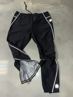 Pantalones de lluvia de ciclismo NOVARA talla XL para hombre negros puño ajustable a prueba de viento Foto 1 de 4