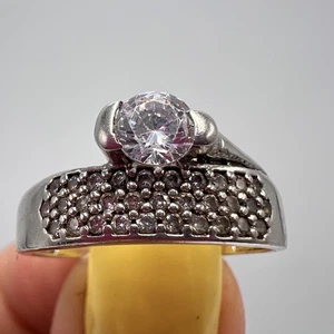 Vintage UdSSR Ring Sterling Silber 925 Stein Schmuck Damen schöner Stempel 8,5U - Bild 1 von 11