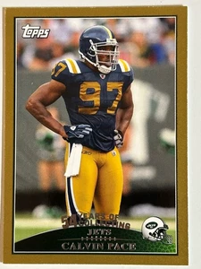 Calvin Pace 2009 Topps (SP, SN) lámina de oro paralelo #’d 1517/2009 New York Jets - Imagen 1 de 3
