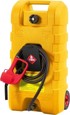 Fuel Caddy 15 Gallon Gas Storage Tank with LE Fluid Transfer Siphon Pump Wheels - image 1 of 4