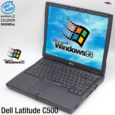 Dell Latitude C500 Notebook Laptop Windows Win 98 Parallel 20GB HDD 256MB Frame - Image 1 of 4