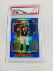 2020 PRIZM JAMARR CHASE LIGHT BLUE PRIZM ROOKIE #337 PSA 10 GEM MINT BENGALS - Picture 1 of 2