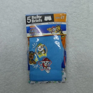 Paw Patrol Underwear Boys 4T Boxer Briefs Cotton 5 Pairs - Picture 1 of 12