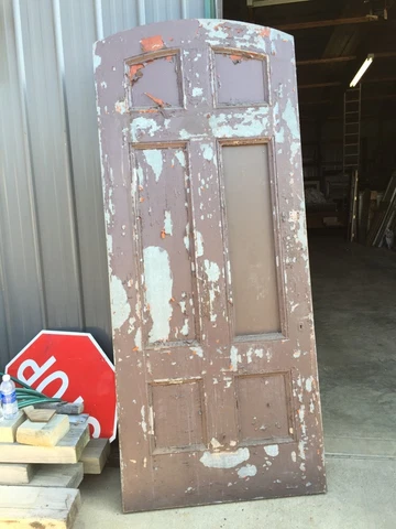 D 204 Antique Arch Top Galvanize Steel Entrance Door Cover