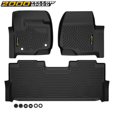 TPE Floor Mats Liner Fit For 2017-24 Ford F-250 F-350 F-450 Super Duty Crew Cab - Imagem 1 de 4