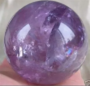 AAA RARE NATURAL AMETHYST QUARTZ CRYSTAL SPHERE BALL 60MM + STAND - Picture 1 of 1