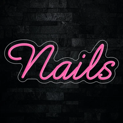 Nails LED Neon Sign 27"L x 8"H #32507 - Image 1 of 3