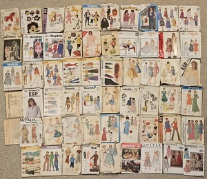 1960s-90s Lot 59 Vintage Sewing Patterns Advance Butterick Simplicity ESP Style - Picture 1 of 22