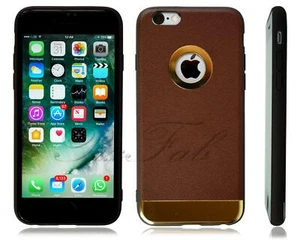 For Apple iPhone 8 Plus New Premium Hard Back PU Leather Phone Case Cover - Picture 1 of 4