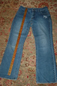 Vintage Harley Davidson Damen Denim Jeans Bootcut Nieten bestickt Größe 8 - Bild 1 von 14