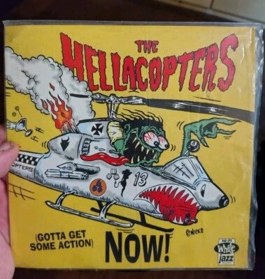 Hellacopters Gotta Get Some Action Double 7" White Jazz  - Bild 1 von 3