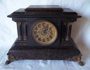 Antiguo Reloj Seth Thomas 1899 Cuerda Manto Adamantino 4 Columnas (Con Llave) Funciona - Imagen 1 de 21