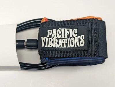 Pacific Vibrations Surfboard Ankle leash 7ft Black 7mm double swivels 7 Ft   - Image 1 of 4
