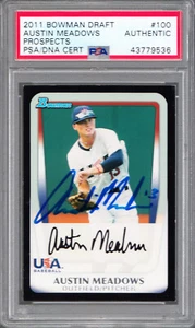 2011 Bowman Draft #BDPP100 Austin Meadows RC PSA/DNA Signed Auto Rays Tigers 536 - Picture 1 of 1