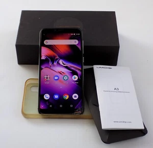 UMIDIGI A3 Smartphone Space Grey Unlocked 2GB 16GB - Broken Corner - Box - Picture 1 of 16