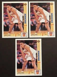 (3) 1991-92 UPPER DECK JOHN STARKS #219 ROOKIE RC NEW YORK KNICKS - Picture 1 of 2