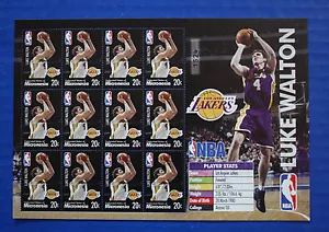 Hoja de jugadores de la NBA Micronesia (#633) 2005 - Luke Walton montada sin montar o nunca montada - Imagen 1 de 2