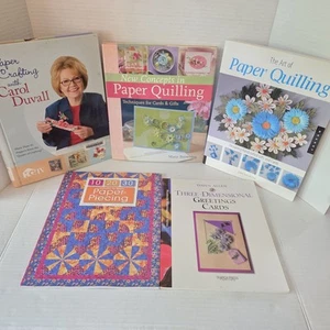 Paper Crafts Quilling Greeting Cards Books Lot 5 Instructions Hobbies Patterns - Picture 1 of 11