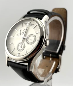 Kenneth Cole NY Reaction KC1380 - Uhr mit schwarzem Lederarmband 39 mm Zifferblatt - Bild 1 von 12