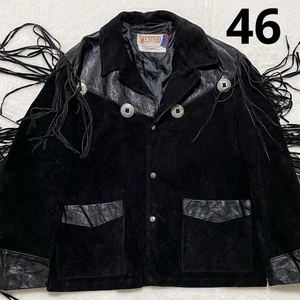 Schott Vintage Leather Jacket Men Size 46 Western Fringe Rare Used - Picture 1 of 19