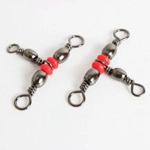  100 Stück Angeln Dreifachwirbel Triple Swivels Schnurverbinder Angelfass - Bild 1 von 12