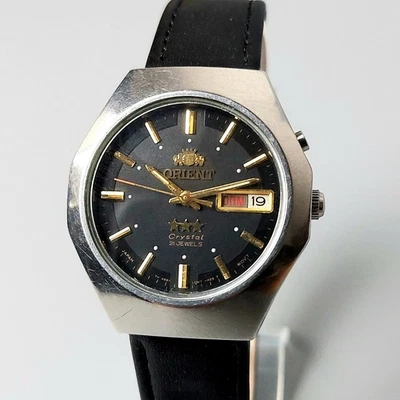 Japanese Orient Crystal 3 AAA Men's Watch Vintage Wristwatch 21 Jewels Serviced - Image 1 of 4