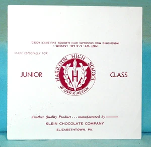Klein's Chocolate Company, Specialized Box Label, Harriton High School - Bild 1 von 1