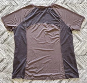 Helly Hansen T-Shirt Womens Large Brown Purple Tech Trail Outdoor Logo - Picture 1 of 6