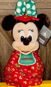 Disney Store Disney Baby Swaddled Minnie Mouse Christmas Holiday Cheer Plush NWT - Picture 1 of 11