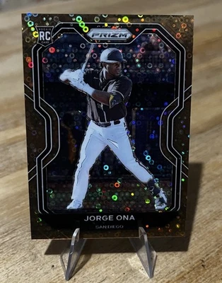 Jorge Ona /40 BRONZE DONUT CIRCLES ROOKIE SP Parallel 2021 Prizm San Diego Padre - Image 1 of 4