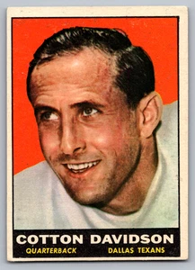 1961 TOPPS #140 COTTON DAVIDSON TEXANS ROOKIE - Picture 1 of 3