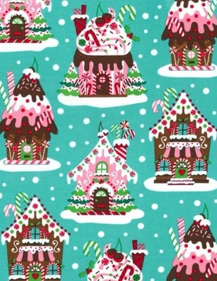 Gingerbread Village Christmas Fabric by Michael Miller, BTHY - Image 1 of 2