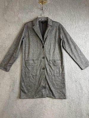 Blazer Banana Republic Mujer XS Gris Pata de Gallo Longline Suéter Abrigo Foto 1 de 4