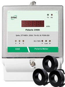 DAE P252-200-S KIT, 200A,480V,UL,RS485,kWh Meter,3P3W (3 Hot, 0 Neutral), 3 CTs - Picture 1 of 6