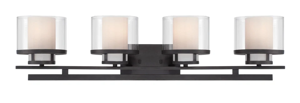 Fuente de diseño 86104 bronce fusión 4 luces tocador baño luz Foto 1 de 1