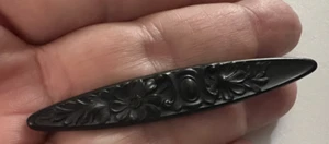 Vintage Black Iron Floral Pattern Bar Pin 2.5 Inches Long ๐ - Picture 1 of 5