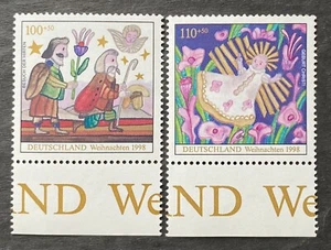 German 1998 Christmas Stamps MNH Set - Picture 1 of 1