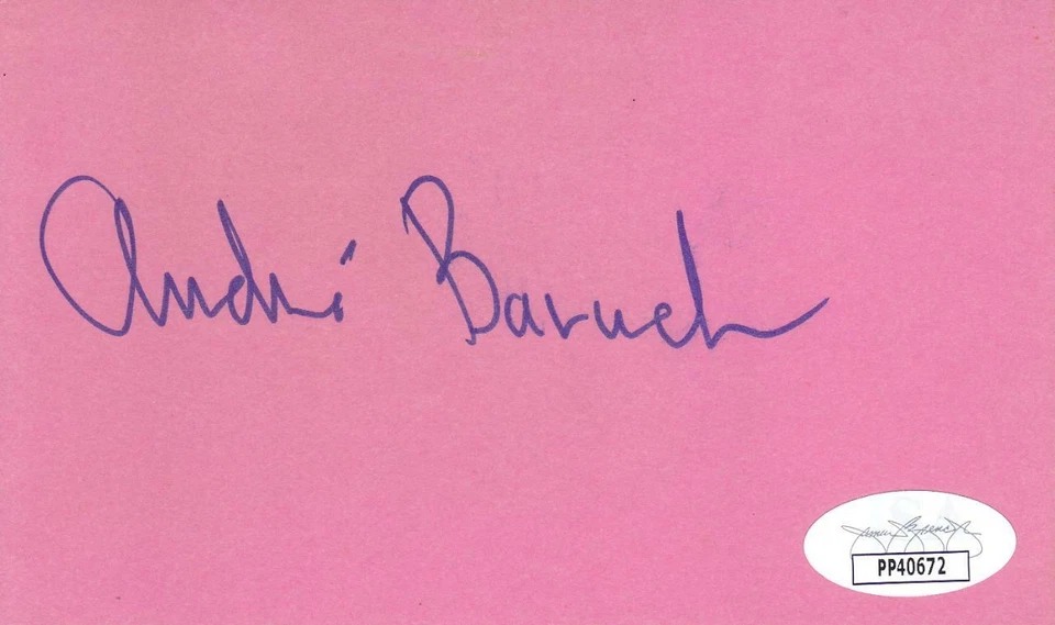 ANDRE BARUCH Signed 3x5 Index Card Brooklyn Dodger's Broadcaster JSA PP40672 - Image 1 of 1