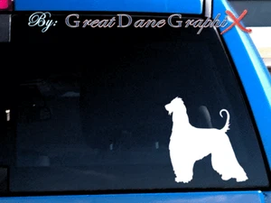Afghan Hound - Calcomanía de vinilo - Elección de color - ALTA CALIDAD - Imagen 1 de 2
