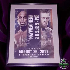 *UFC CONOR MCGREGOR & FLOYD MAYWEATHER DOBLE FIRMADO AUTOGRAFIADO PERSONALIZADO MATE 20X - Imagen 1 de 2