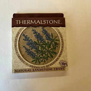 Vintage Bluebonnets Thermalstone Natural Sandstone Trivet Rising Sun NIB 2F - Picture 1 of 2