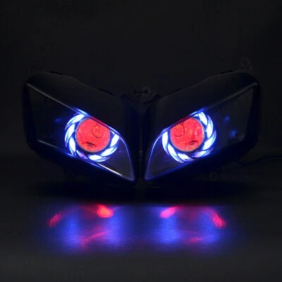 Headlight HID Bulb Blue Halo+Red Demon Eyes for Honda CBR600RR F5 07-12 600 RR Foto 1 de 4