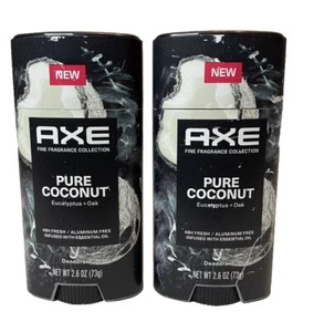 Axe Pure Coconut Aluminum Free Deodorant. 48H Fresh.  2.6 OZ (Lot of 2) - Picture 1 of 1