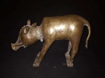 ANTIGUA FIGURA TRADICIONAL INDIA VARAHA BORE KERALA BHUTA ANIMAL KANATARA RARA Foto 1 de 4