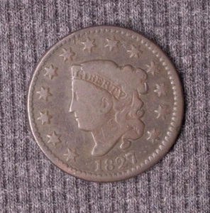 1827 Coronetta testa di matrona grande centesimo 1c - Foto 1 di 2